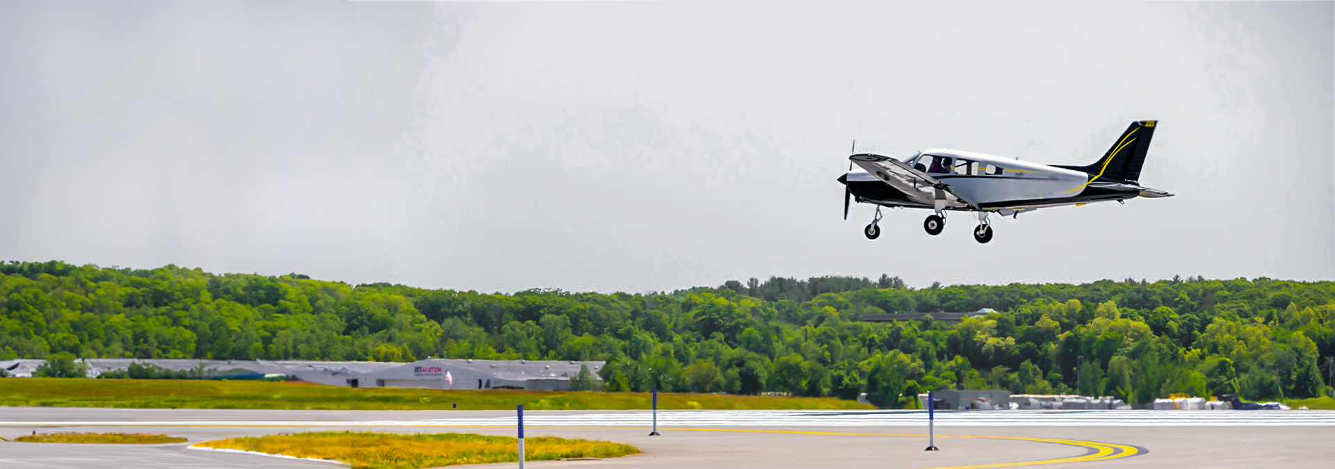 Small plane Flying at Hanscom Field