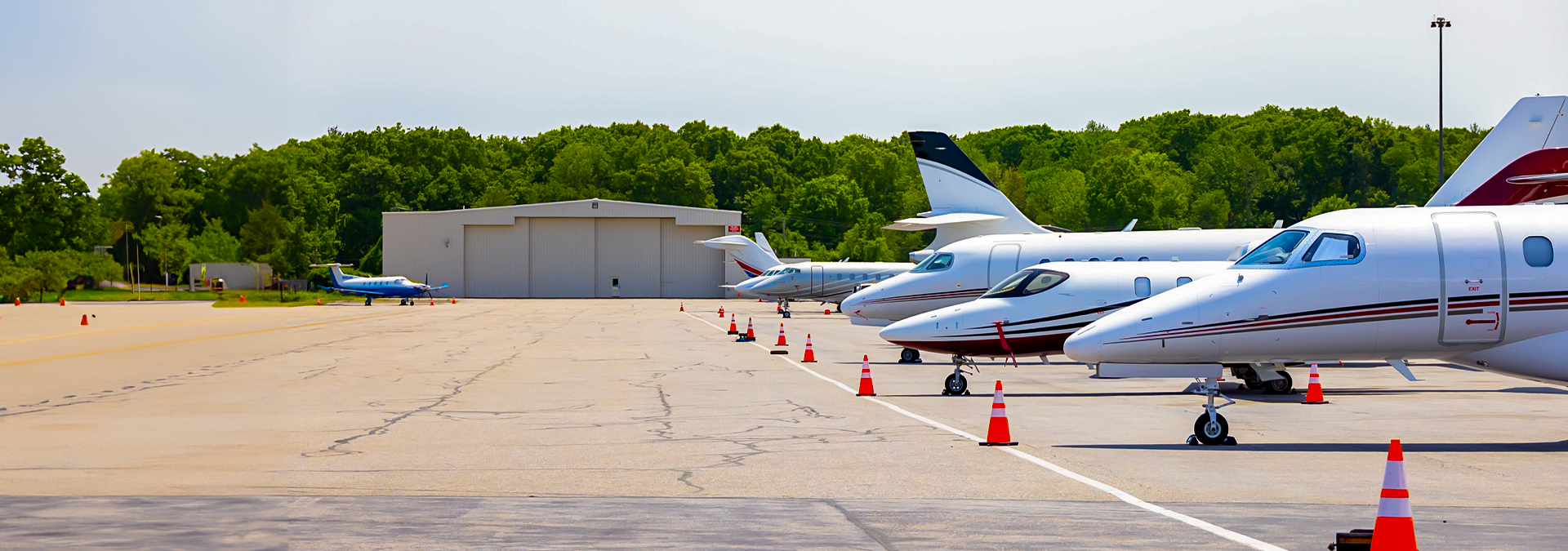 planes at Hanscom Field