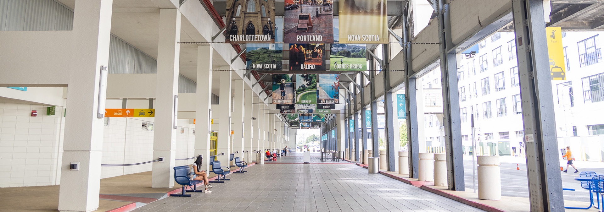 Hall of cruise terminal