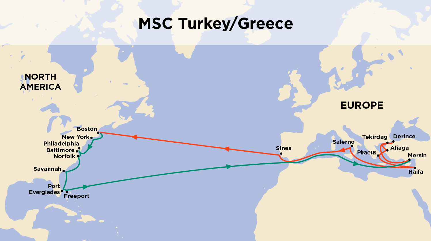 Maritime Routes Turkey-Greece